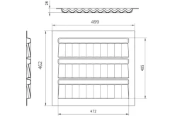 SOTECH ORGA-BOX Gewürzgläsereinsatz 499 x 462 x 28 mm Silbergrau Gewürzdoseneinsatz Für 60er Korpusbreite< Besteckkästen