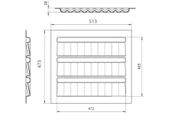 SOTECH ORGA-BOX Gewürzgläsereinsatz Gewürzdoseneinsatz 513 x 28 x 473 mm Oriongrau Für Blum 60er Korpusbreite< Besteckkästen