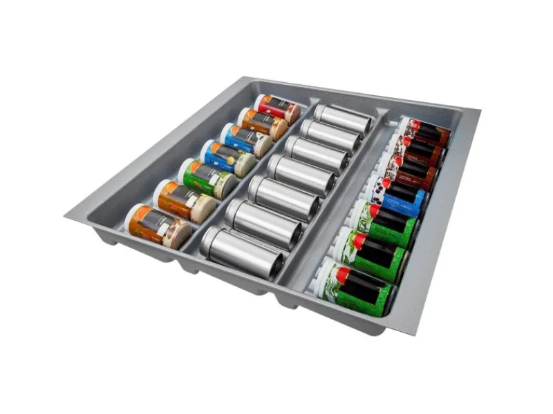 Discount SOTECH ORGA-BOX-3 Gewürzgläsereinsatz Tiefe 473 mm Höhe 50,5 mm Schubladeneinsätze Breite 491 mm Silbergrau