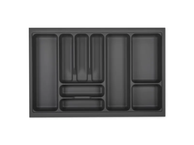 SOTECH Orga-Box I Besteckeinsatz Oriongrau 800 mm Höhe 55 mm Antirutschbeschichtung Für Blum Tandembox und ModernBox< Besteckkästen