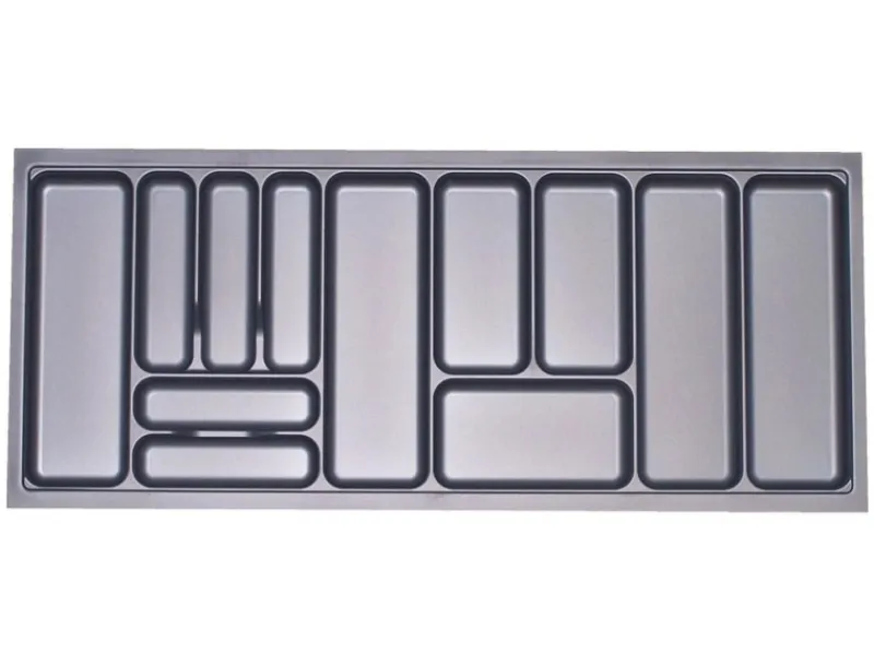 SOTECH Besteckkästen<Orga-Box I Besteckeinsatz Silbergrau 1200 mm Höhe 55 mm Für Blum Tandembox und ModernBox