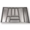New SOTECH ORGA-BOX II Besteckeinsatz 800 mm Höhe 45 mm Silbergrau Für Nobilia Schubladen
