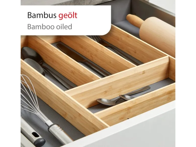 Sale SOTECH Orga-Box Individual Besteckeinsatz Bambus 473 x 273 x 50 mm Geölt
