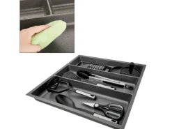 SOTECH ORGA-BOX-2 Multifunktionseinsatz Tiefe 462mm Höhe 50,5mm Für Nobilia Küche Canvas Struktur Breite 509mm< Besteckkästen