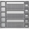 SOTECH ORGA-BOX Multi-Gewürzgläsereinsatz Gewürzdoseneinsatz 515 x 40 x 473 mm Silbergrau Für Blum 60er Korpusbreite< Besteckkästen