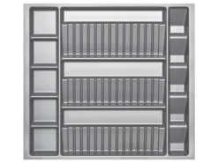 SOTECH ORGA-BOX Multi-Gewürzgläsereinsatz Gewürzdoseneinsatz 515 x 40 x 473 mm Silbergrau Für Blum 60er Korpusbreite< Besteckkästen