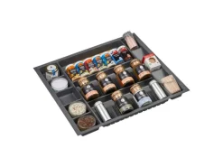SOTECH Besteckkästen<ORGA-BOX Multi-Gewürzgläsereinsatz Gewürzdoseneinsatz 515 x 40 x 473 mm Oriongrau Für Blum 60er Korpusbreite