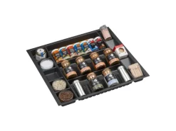SOTECH ORGA-BOX Multi-Gewürzgläsereinsatz Gewürzdoseneinsatz 515 x 40 x 473 mm Lavagrau Für Blum 60er Korpusbreite< Besteckkästen