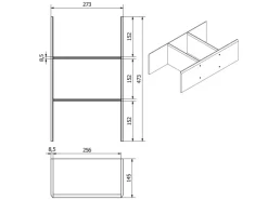 SOTECH ORGA-BOX Schubladen-Einsatz Bambus Geölt 473x273x145 mm Auszugseinsatz