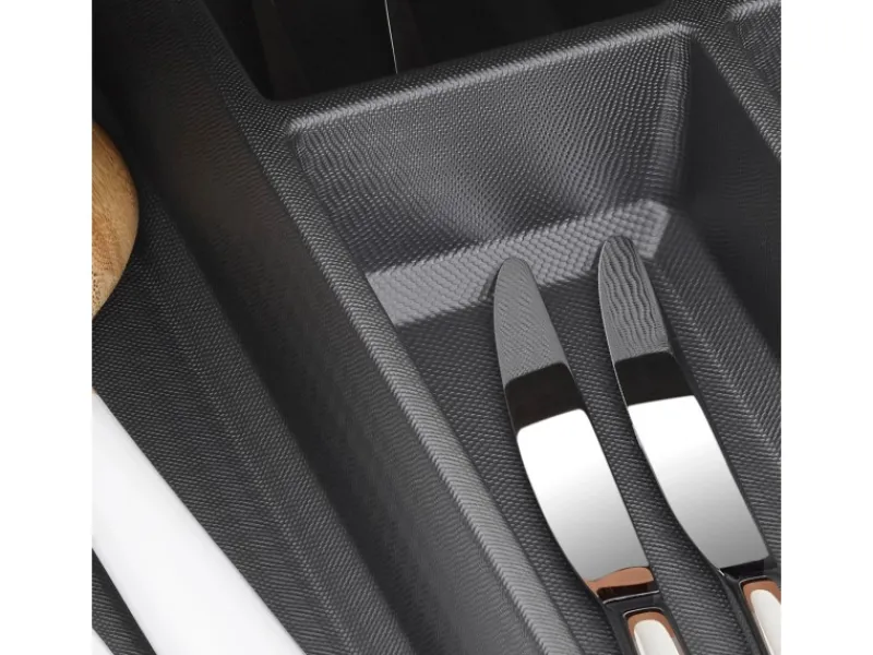 SOTECH Besteckkästen<Orga-Box VII Besteckeinsatz Basaltgrau 800 mm Höhe 50,5 mm mit Softtouch Oberfläche