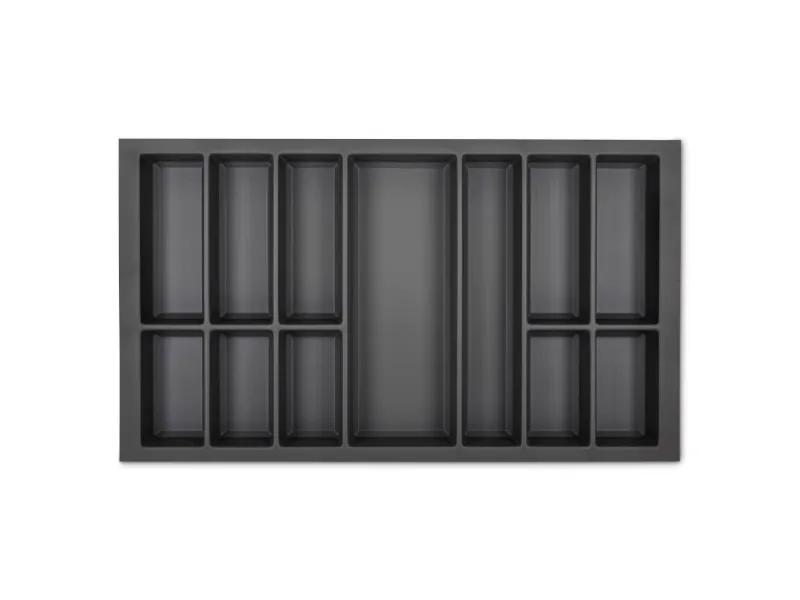 SOTECH Orga-Box VII Besteckeinsatz Basaltgrau 900 mm Höhe 50,5 mm mit Softtouch Oberfläche< Besteckkästen