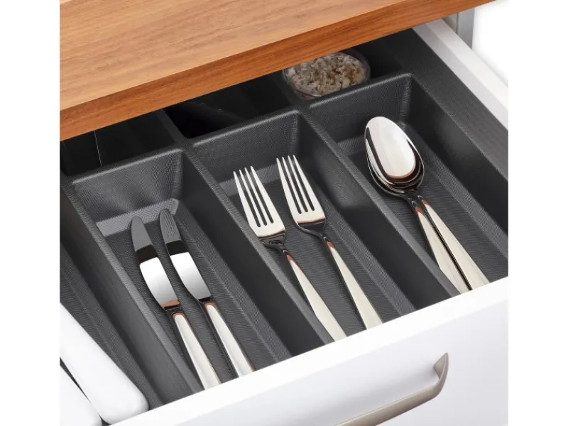 SOTECH Orga-Box VII Besteckeinsatz Basaltgrau 900 mm Höhe 50,5 mm mit Softtouch Oberfläche< Besteckkästen