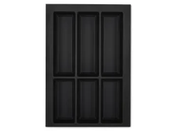 SOTECH Besteckkästen<Orga-Box VII Besteckeinsatz Schwarz 400 mm Höhe 50,5 mm mit Softtouch Oberfläche