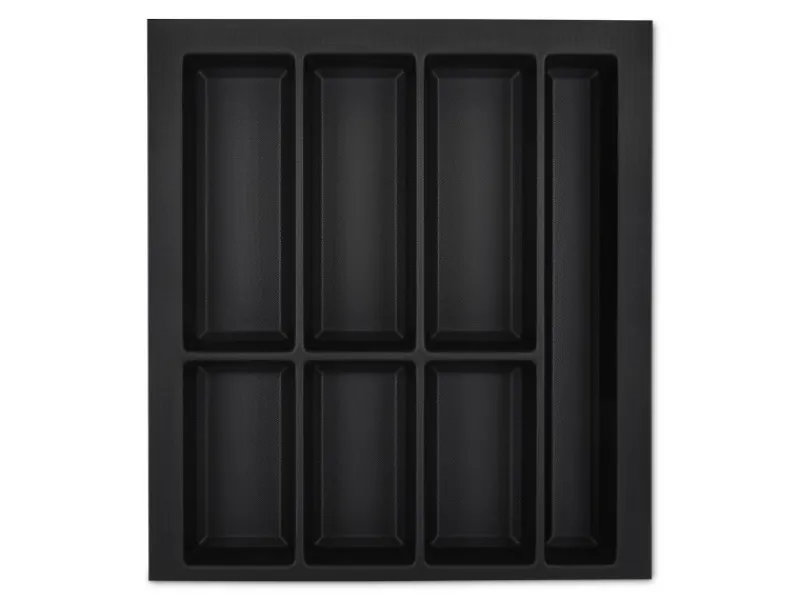 SOTECH Besteckkästen<Orga-Box VII Besteckeinsatz Schwarz 500 mm Höhe 50,5 mm mit Softtouch Oberfläche