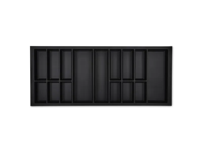 SOTECH Besteckkästen<Orga-Box VII Besteckeinsatz Schwarz 1200 mm Höhe 50,5 mm mit Softtouch Oberfläche