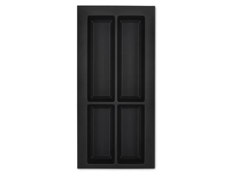 Outlet SOTECH Orga-Box VII Besteckeinsatz Schwarz 300 mm Höhe 50,5 mm mit Softtouch Oberfläche