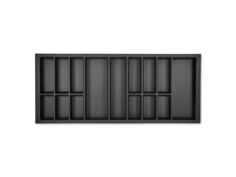 SOTECH Orga-Box VII Besteckeinsatz Basaltgrau 1200 mm Höhe 50,5 mm mit Softtouch Oberfläche< Besteckkästen