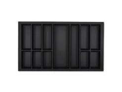 Clearance SOTECH Orga-Box VII Besteckeinsatz Schwarz 900 mm Höhe 50,5 mm mit Softtouch Oberfläche
