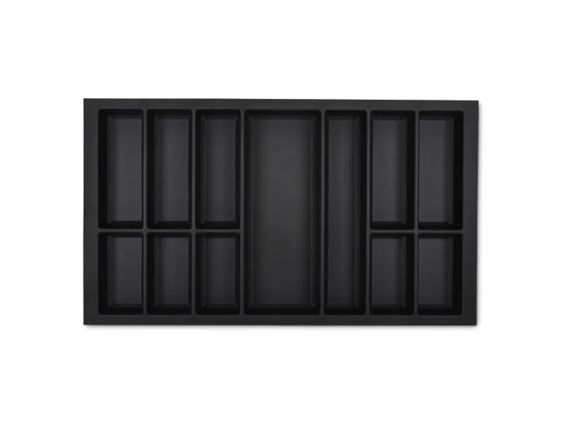 Clearance SOTECH Orga-Box VII Besteckeinsatz Schwarz 900 mm Höhe 50,5 mm mit Softtouch Oberfläche