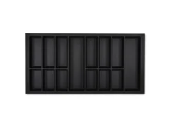 SOTECH Besteckkästen<Orga-Box VII Besteckeinsatz Schwarz 1000 mm Höhe 50,5 mm mit Softtouch Oberfläche