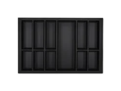 SOTECH Besteckkästen<Orga-Box VII Besteckeinsatz Schwarz 800 mm Höhe 50,5 mm mit Softtouch Oberfläche