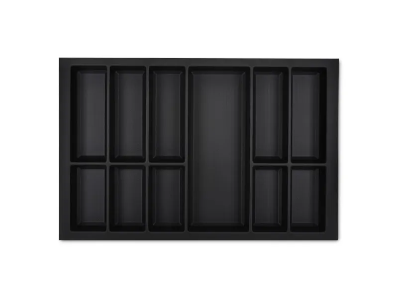 SOTECH Besteckkästen<Orga-Box VII Besteckeinsatz Schwarz 800 mm Höhe 50,5 mm mit Softtouch Oberfläche