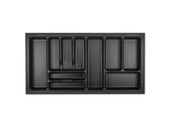 SOTECH Besteckkästen<Orga-Box VIII Besteckeinsatz 911 x 480 x 55 mm Lavagrau mit Perlstruktur Für 100er Schränke in Häcker Küchen