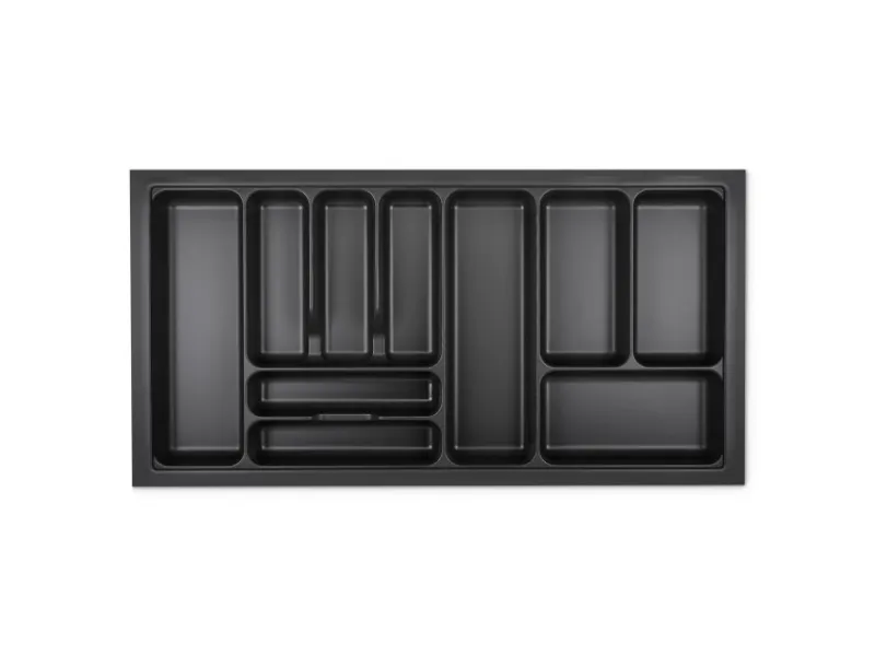 SOTECH Besteckkästen<Orga-Box VIII Besteckeinsatz 911 x 480 x 55 mm Lavagrau mit Perlstruktur Für 100er Schränke in Häcker Küchen