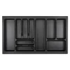 SOTECH Besteckkästen<Orga-Box VIII Besteckeinsatz 811 x 480 x 55 mm Lavagrau mit Perlstruktur Für 90er Schränke in Häcker Küchen