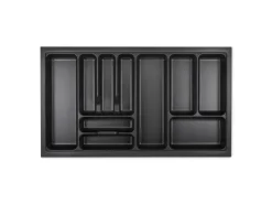 SOTECH Besteckkästen<Orga-Box VIII Besteckeinsatz 811 x 480 x 55 mm Lavagrau mit Perlstruktur Für 90er Schränke in Häcker Küchen