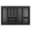 SOTECH Besteckkästen<Orga-Box VIII Besteckeinsatz 711 x 480 x 55 mm Lavagrau mit Perlstruktur Für 80er Schränke in Häcker Küchen