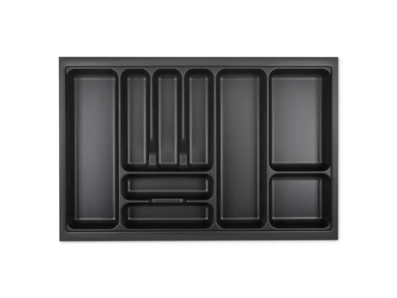 SOTECH Besteckkästen<Orga-Box VIII Besteckeinsatz 711 x 480 x 55 mm Lavagrau mit Perlstruktur Für 80er Schränke in Häcker Küchen