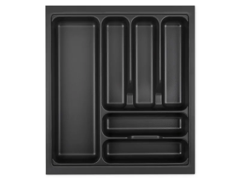 SOTECH Orga-Box VIII Besteckeinsatz 411 x 480 x 55 mm Lavagrau mit Perlstruktur Für 50er Schränke in Häcker Küchen< Besteckkästen