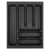 SOTECH Besteckkästen<Orga-Box VIII Besteckeinsatz 361 x 480 x 55 mm Lavagrau mit Perlstruktur Für 45er Schränke in Häcker Küchen