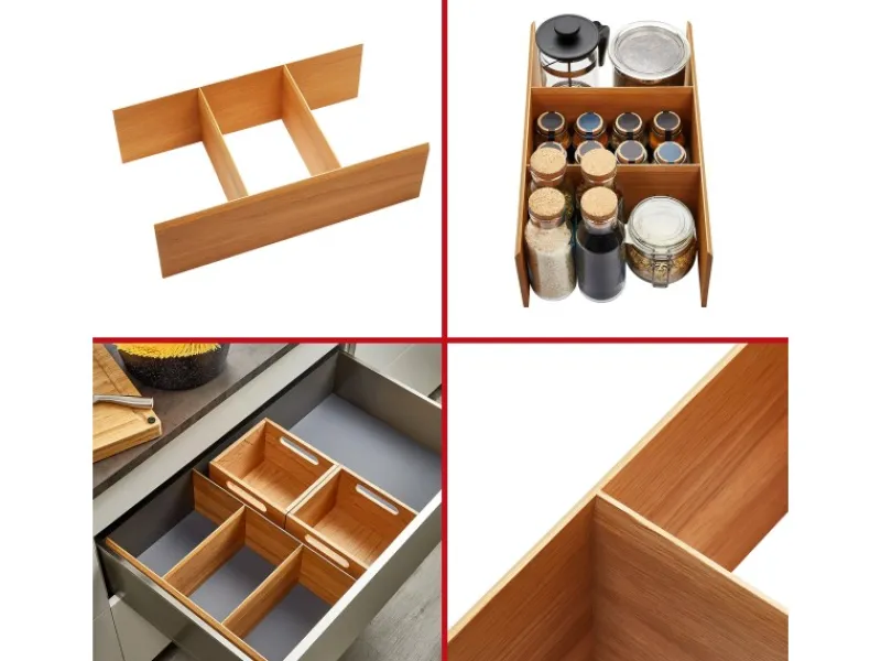 SOTECH Schubladen Besteckeinsatz 473 x 273 x 145 mm Aus Massivholz Eiche Lackiert< Besteckkästen