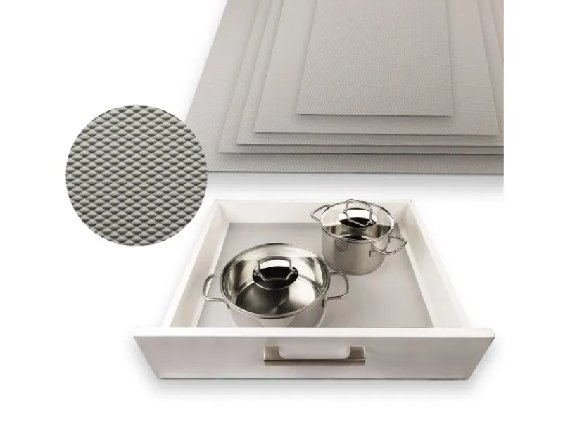 SOTECH Küchenhelfer<Schubladenmatte Orga Grip Einlegematte 182 mm Silbergrau Für Blum Schublade