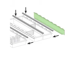 SOTECH Seitenwand Für Cuisio Besteckeinsatz 473 mm Transluzent Anthrazit< Besteckkästen