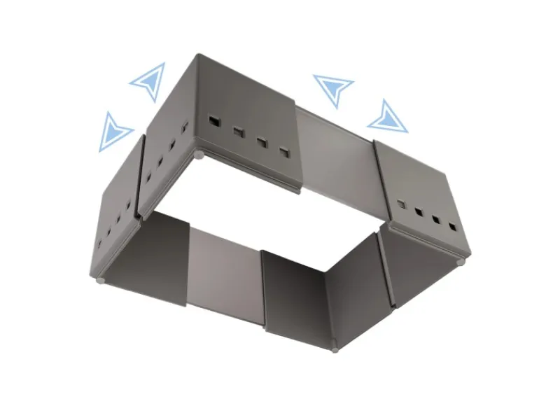 New SOTECH 1x Organisationsrahmen CuisioFlex 129 mm Höhe Stufenlos Verstellbar von 236 - 386 mm inkl. Anti-Rutsch-Füße
