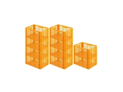 PROREGAL SparSet 10 x Eurobehälter Bäcker- und Konditorenkasten HxBxT 34,9 x 40 x 60 70 Liter Gelb-Orange Brötchenkiste Sstapelbare Bäckerkiste< Vorratsdosen|Vorratsbehälter