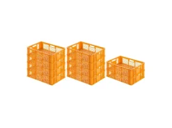 PROREGAL SparSet 10 x Eurobehälter Bäcker- und Konditorenkasten HxBxT 17,1 x 40 x 60 33 Liter Gelb-Orange Brötchenkiste Sstapelbare Bäckerkiste< Vorratsdosen|Vorratsbehälter