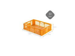 PROREGAL SparSet 10 x Eurobehälter Bäcker- und Konditorenkasten HxBxT 17,1 x 40 x 60 33 Liter Gelb-Orange Brötchenkiste Sstapelbare Bäckerkiste< Vorratsdosen|Vorratsbehälter