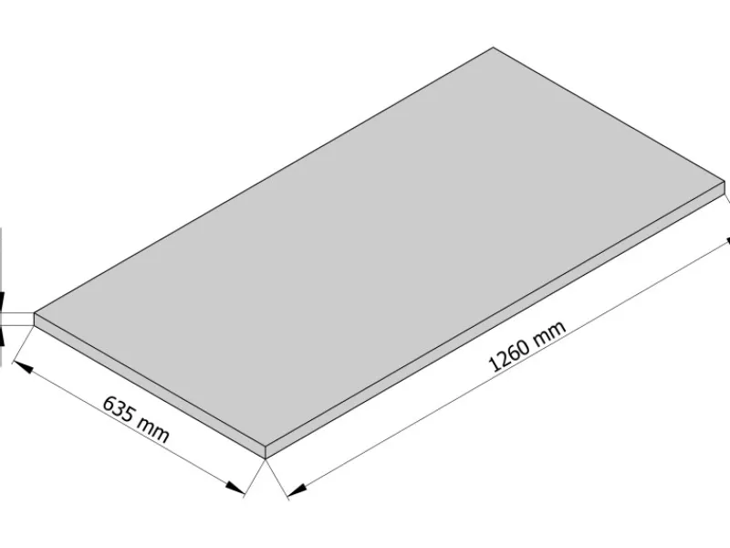 Kücheninseln<Sprela Arbeitsplatten Beton Schwarz 2,8 cm x 126 cm x 63,5 cm FSC®