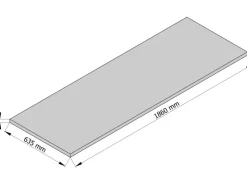 Kücheninseln<Sprela Arbeitsplatten Beton Schwarz 2,8 cm x 186 cm x 63,5 cm FSC®