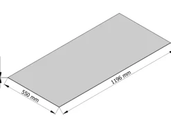Best Sprela Rückwandkompaktplatte Portland-Perlweiß 2 mm x 119,6 cm x 55 cm