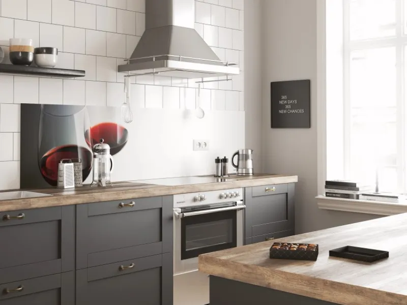 Küchenrückwände<Spritzschutz-Rückwand WandArt easy 120 x 58,5 cm Red Wine Abstract (D3114P BRIL)