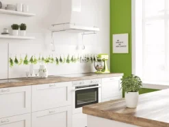 Spritzschutz-Rückwand WandArt easy 200 x 58,5 cm Herbs Line (D3106P BRIL) FSC®< Herde|Küchenrückwände