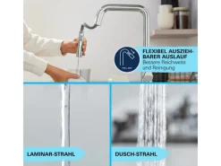 Grohe Einhebelmischer<Start Einhand-Spültischbatterie, 1/2" mit Brause