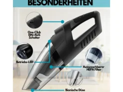 STEINBORG Haushaltsgeräte<SB-1031 Akku-Handstaubsauger mit Tasche 6500 Pa