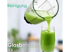 STEINBORG Haushaltsgeräte<SB-7010 Edelstahl Standmixer 1,5 Liter BPA-Frei 600 Watt