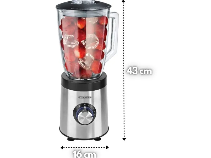 Sale STEINBORG SB-7020 Edelstahl Standmixer 1,5 Liter BPA-Frei 800 Watt